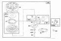 Rewind Assembly Diagram and Parts List for 122802-3413-01  Briggs and Stratton Engine